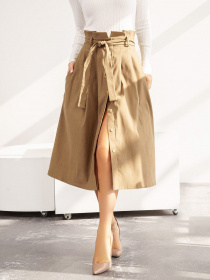 Юбки ISSA Plus модель 13583_beige Фото