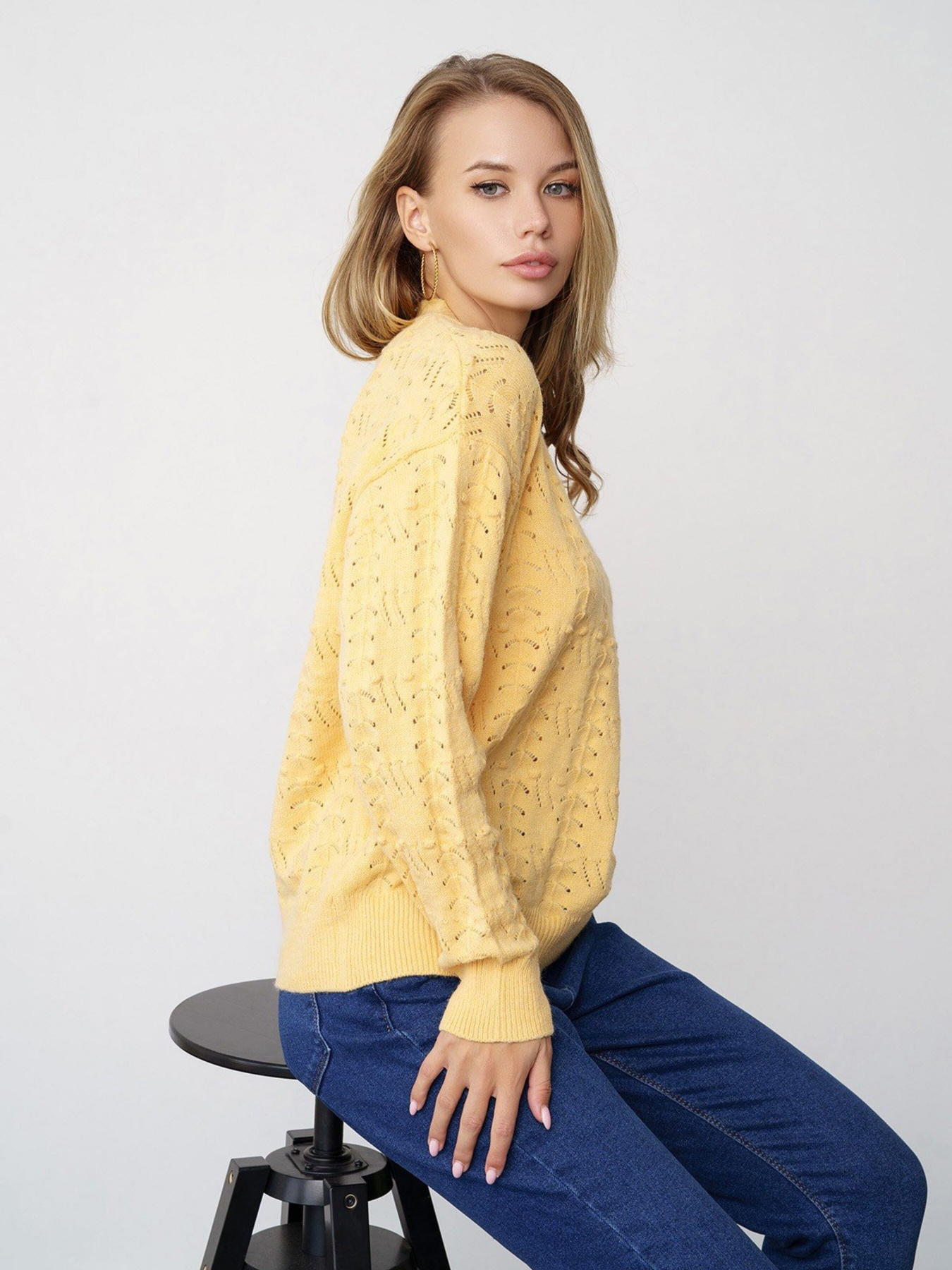 Свитры и кардиганы ISSA Plus модель WN20-321_yellow Фото