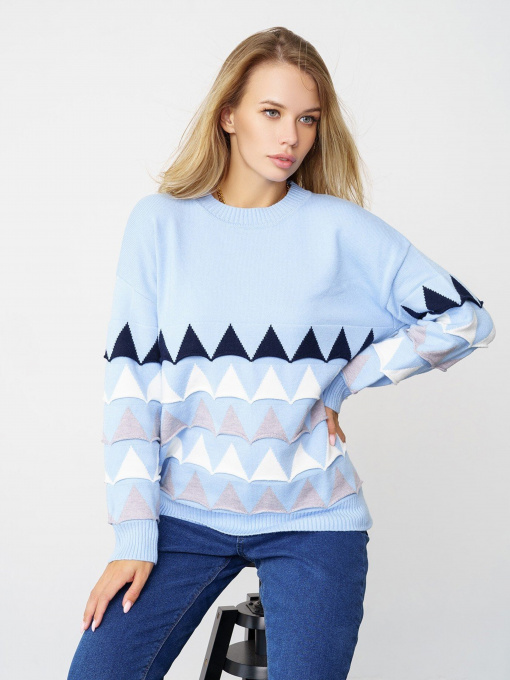 Свитры и кардиганы ISSA Plus модель WN20-328_blue Фото