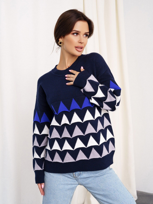 Свитры и кардиганы ISSA Plus модель WN20-328_darkblue Фото