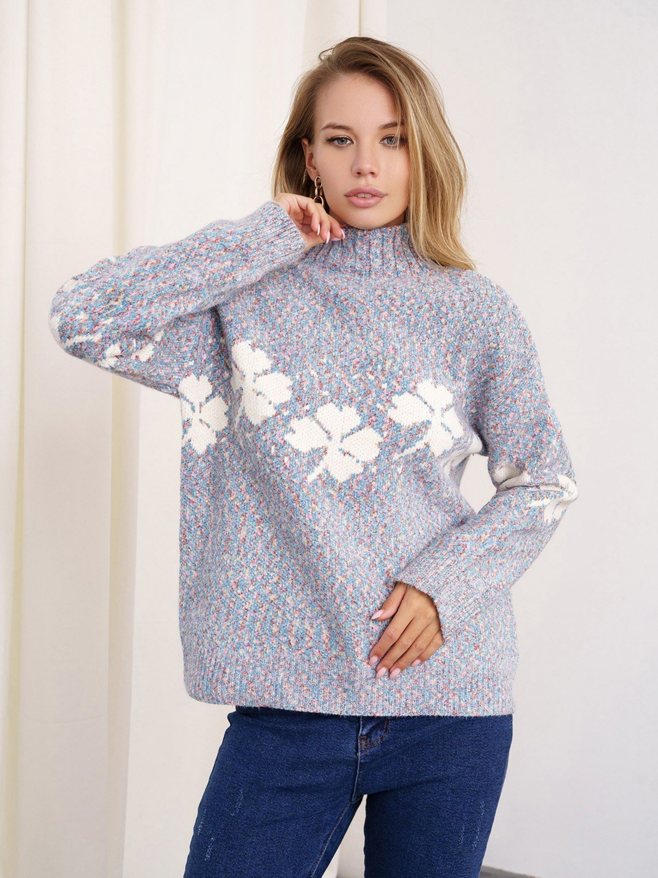 Свитры и кардиганы ISSA Plus модель WN20-333_blue Фото