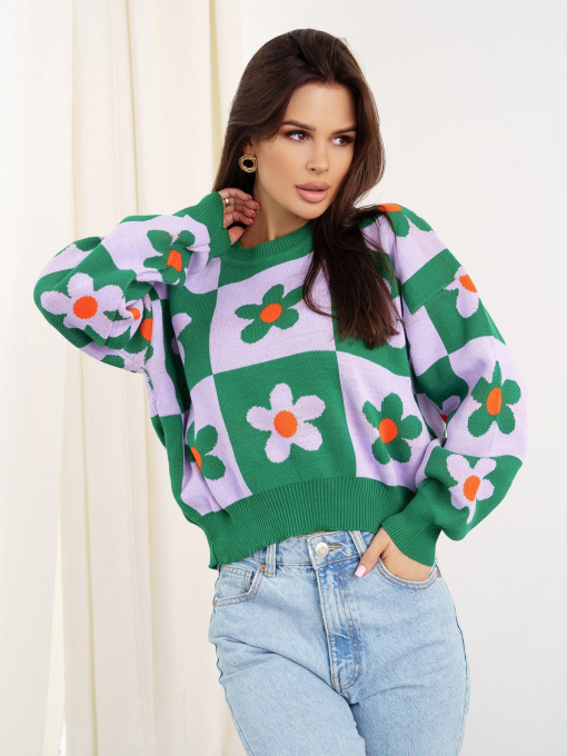 Свитры и кардиганы ISSA Plus модель WN20-339_green Фото