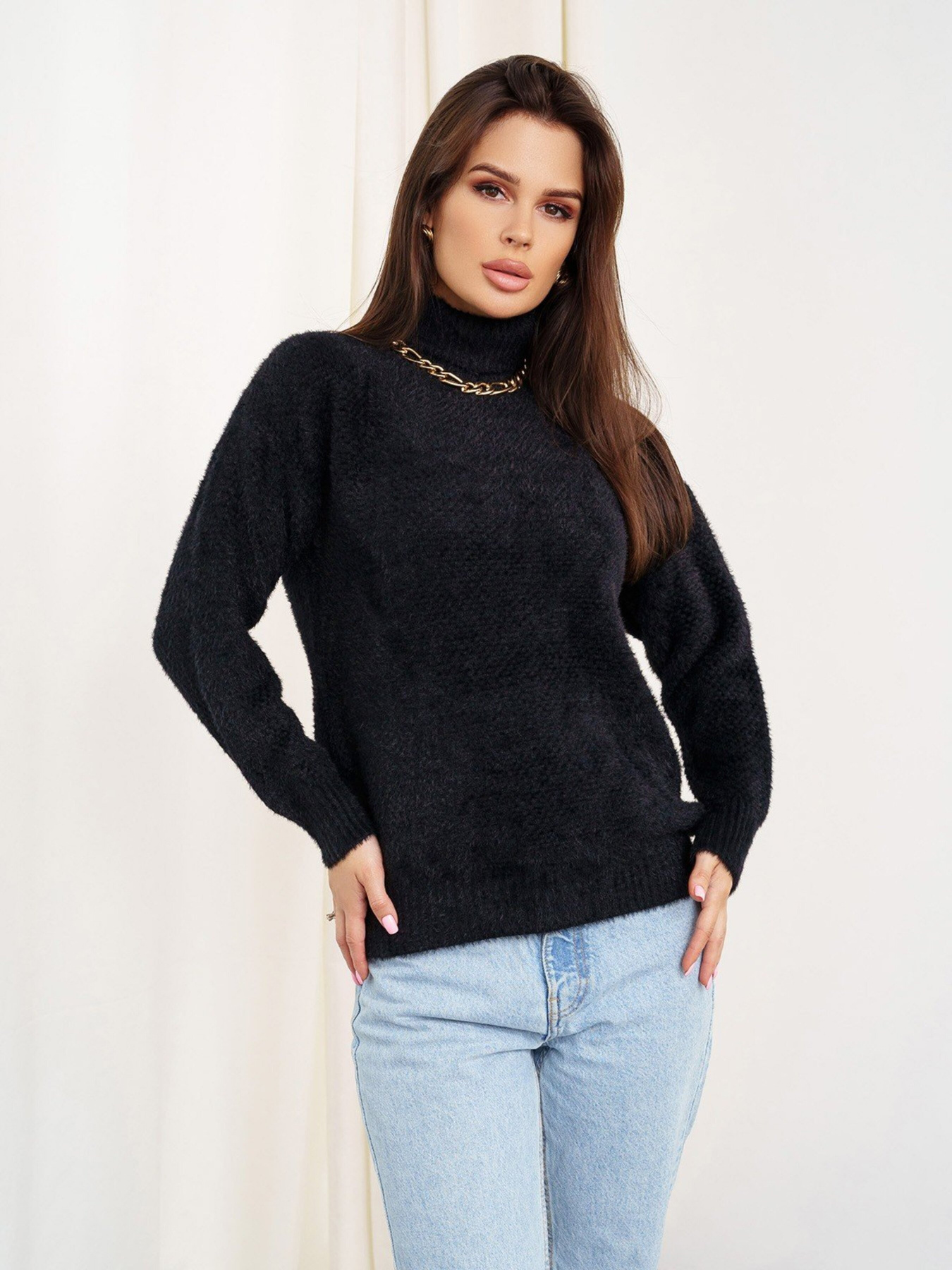 Свитры и кардиганы ISSA Plus модель WN20-346_black Фото