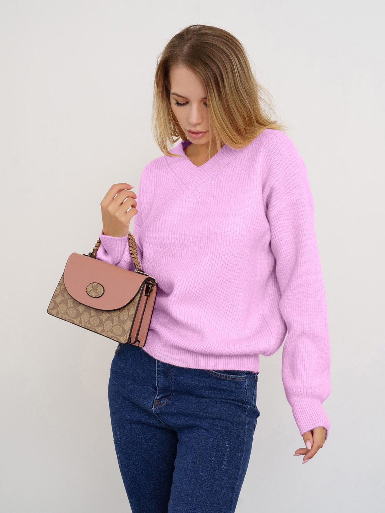 Свитры и кардиганы ISSA Plus модель WN20-324_lilac Фото