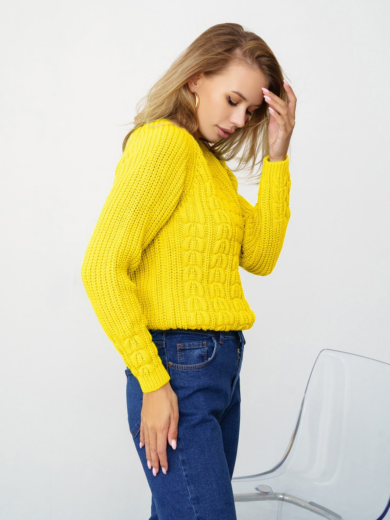 Свитры и кардиганы ISSA Plus модель WN20-334_yellow Фото