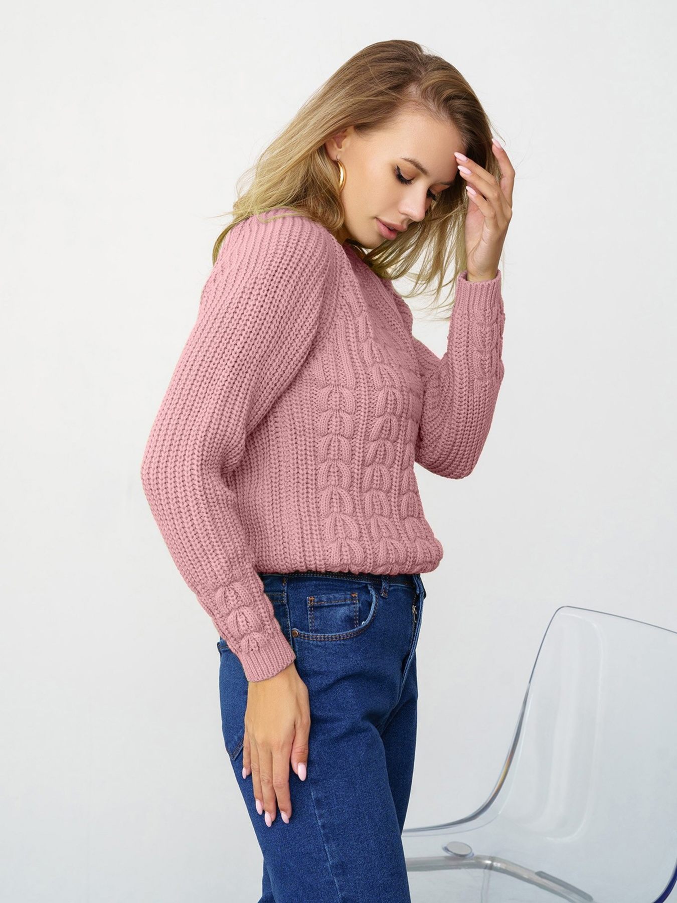 Свитры и кардиганы ISSA Plus модель WN20-334_darkpink Фото