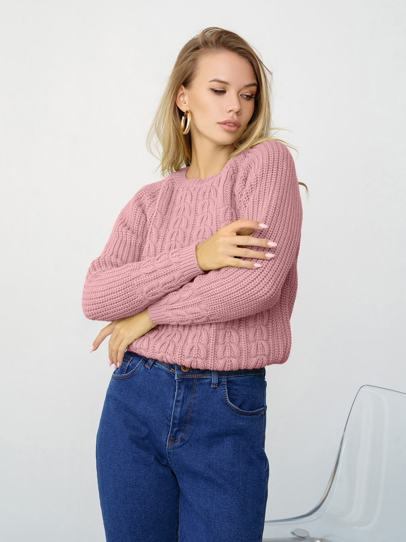 Свитры и кардиганы ISSA Plus модель WN20-334_darkpink Фото