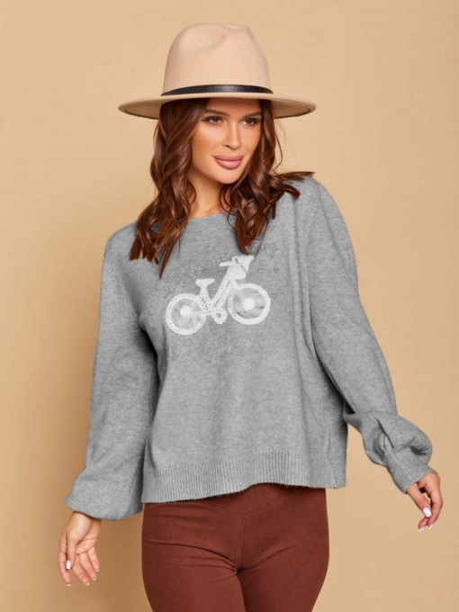 Свитры и кардиганы ISSA Plus модель WN20-170_grey Фото