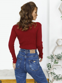 Свитры и кардиганы ISSA Plus модель WN19-95_burgundy Фото