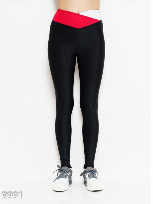 Штани ISSA Plus модель 9991_blackred Фото