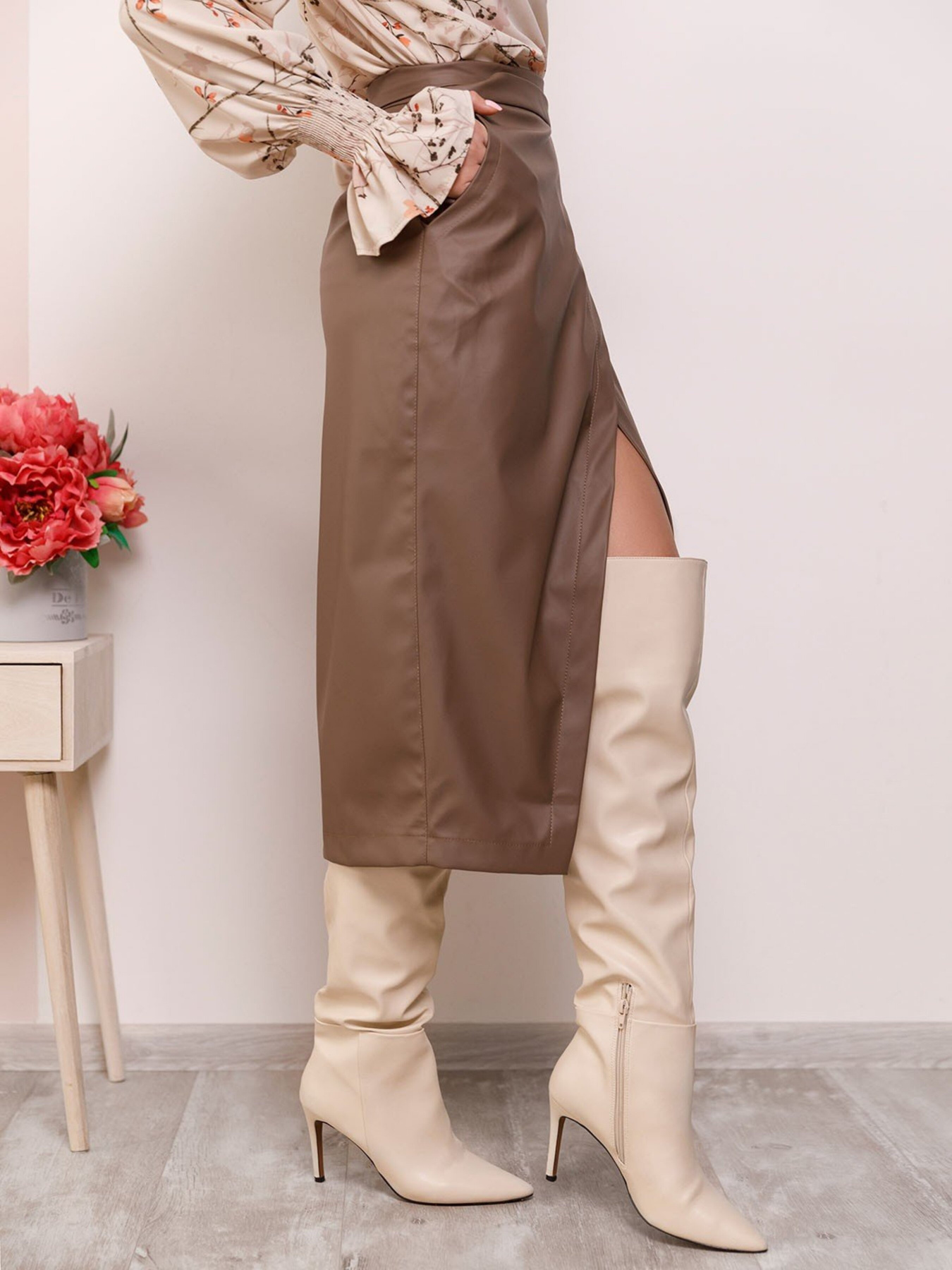 Юбки ISSA Plus модель 11278_beige Фото