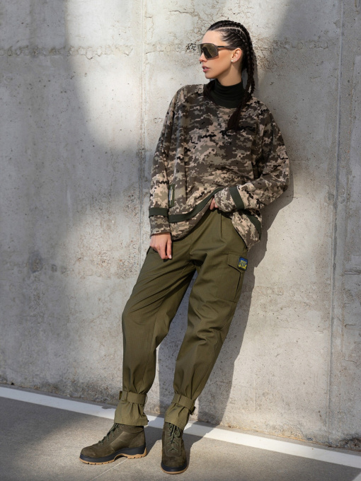 Брюки ISSA Plus модель 13598_khaki Фото