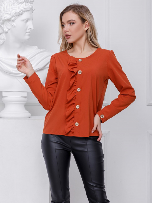 Рубашки ISSA Plus модель SA-136_terracotta Фото
