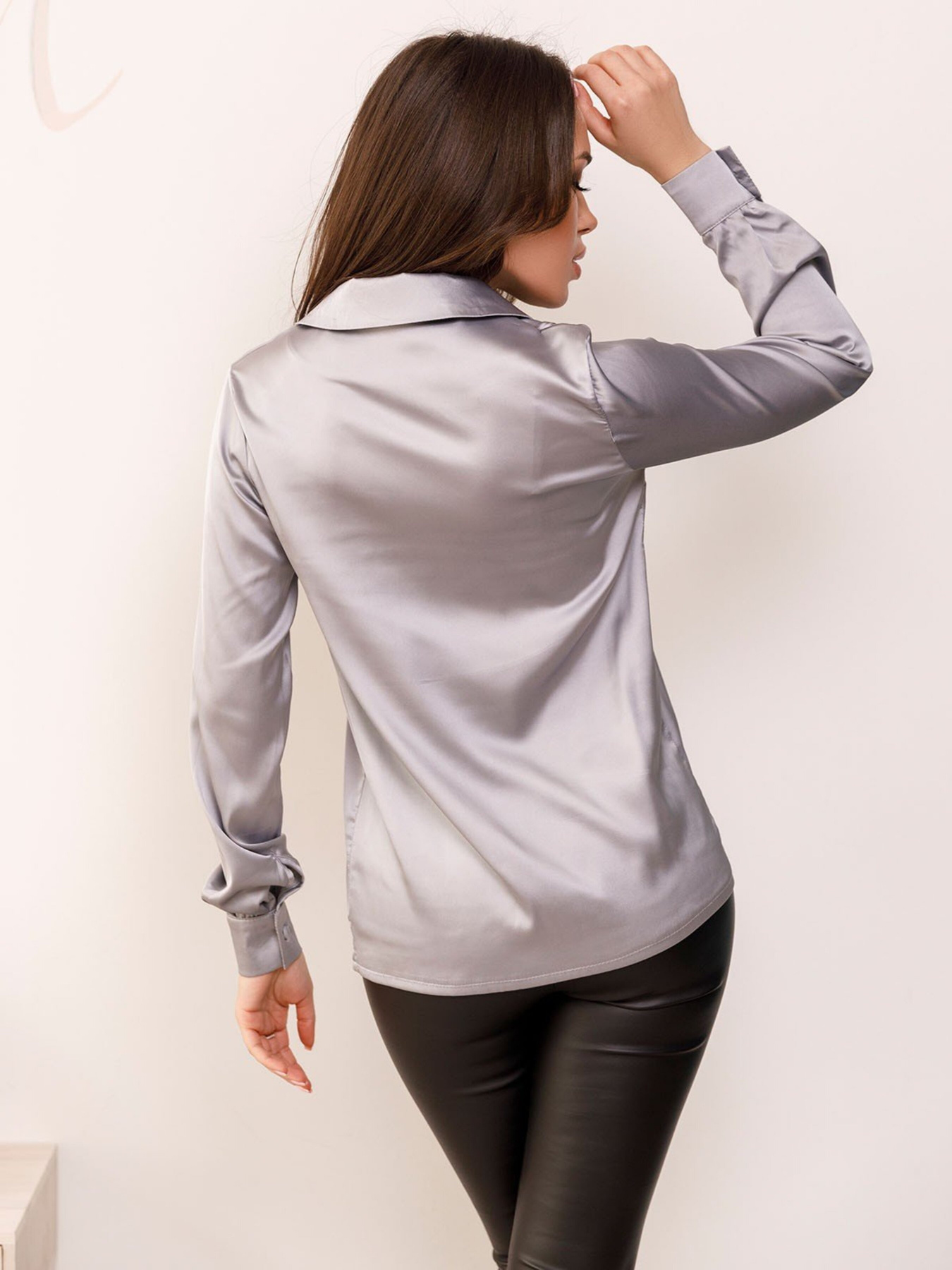 Сорочки ISSA Plus модель SA-154_grey Фото
