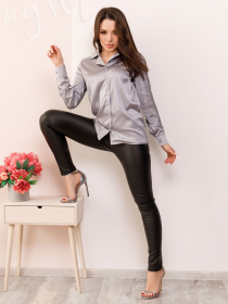 Сорочки ISSA Plus модель SA-154_grey Фото