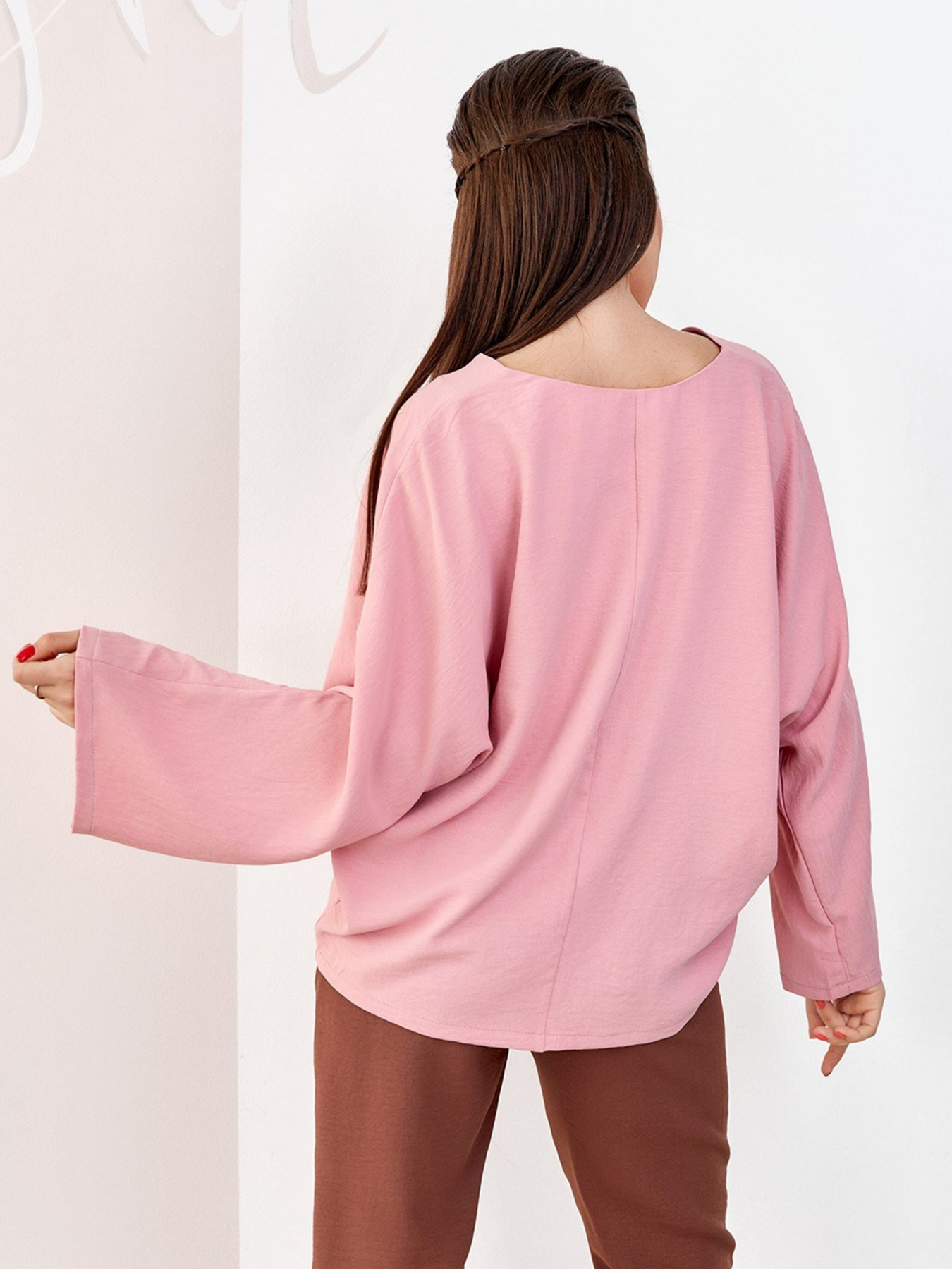 Рубашки ISSA Plus модель SA-176_pink Фото