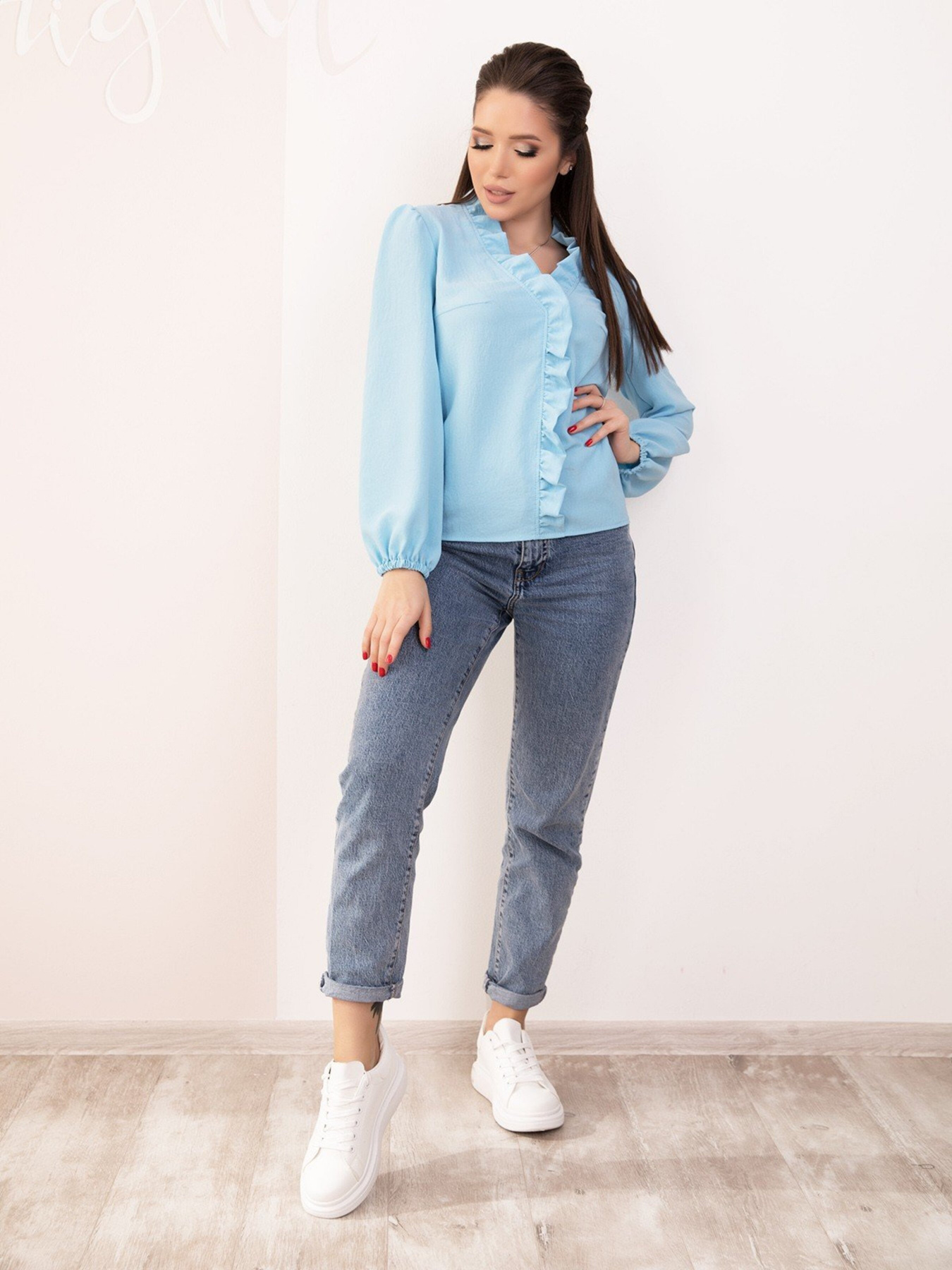 Рубашки ISSA Plus модель SA-184_blue Рубашки ISSA Plus модель SA-184_blue Фото