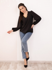 Рубашки ISSA Plus модель SA-187_black Фото