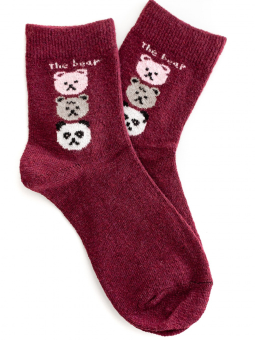 Шкарпетки та гольфи ISSA Plus модель NS-169_burgundy Фото