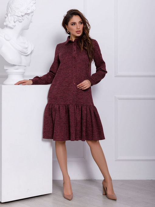 Сукні ISSA Plus модель 12328_burgundy Фото