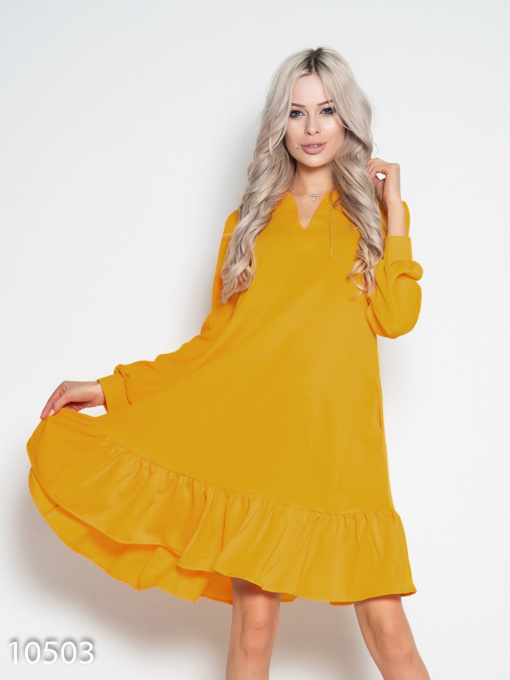 Сукні ISSA Plus модель 10503_mustard Фото