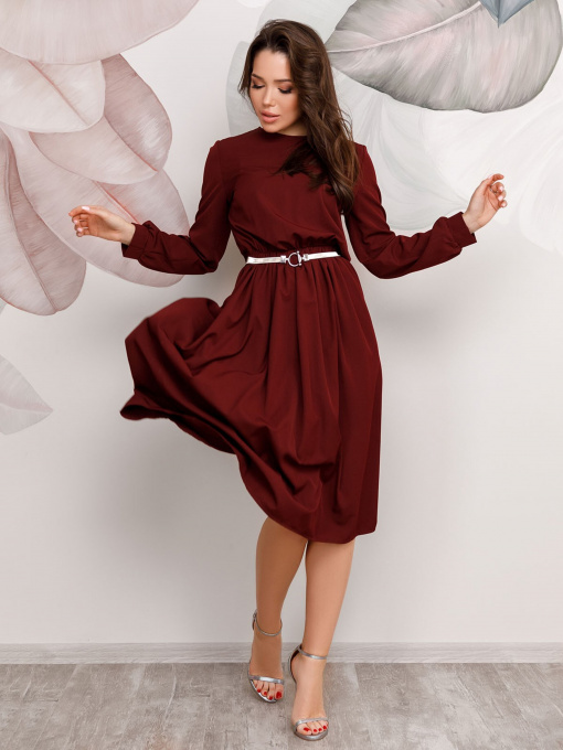 Сукні ISSA Plus модель 12510_burgundy Фото