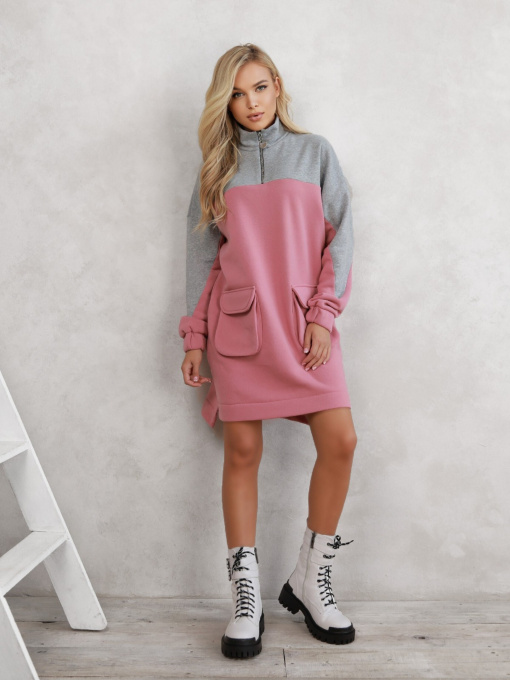 Платья ISSA Plus модель 12289_greypink Фото