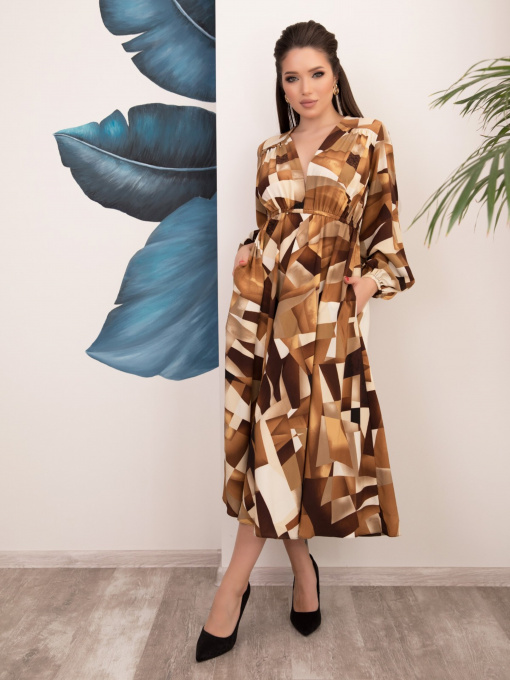 Платья ISSA Plus модель 12535_brown Фото