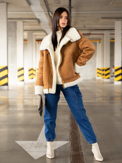 Куртки та дублянки ISSA Plus модель 13612_brown Фото