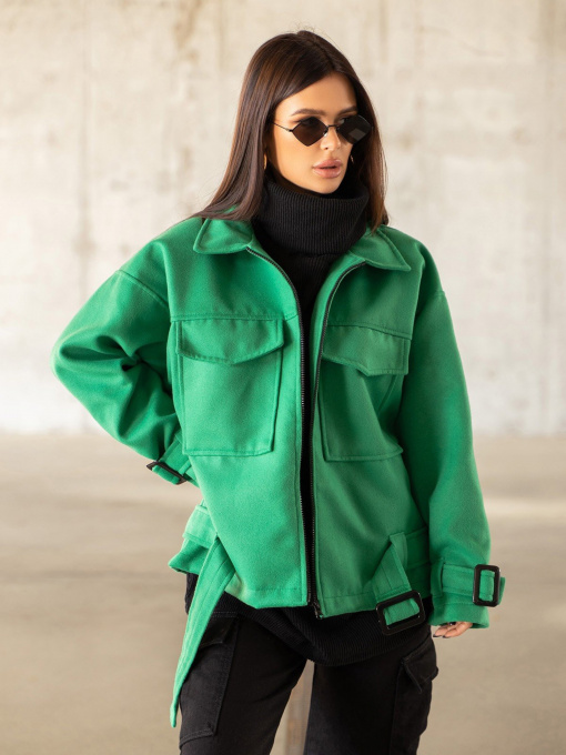Куртки та дублянки ISSA Plus модель 13617_green Фото
