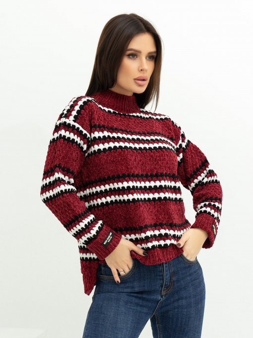 Свитры и кардиганы ISSA Plus модель WN20-368_burgundy Фото