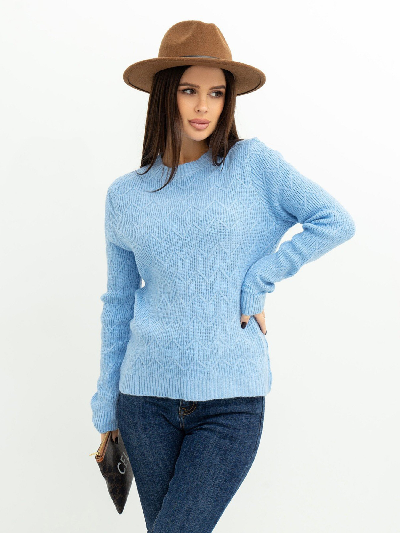 Светри та кардигани ISSA Plus модель WN20-371_blue Фото