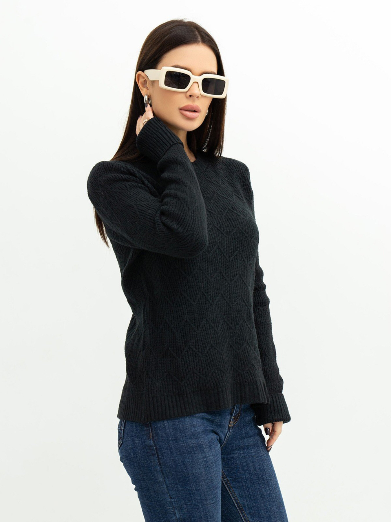 Свитры и кардиганы ISSA Plus модель WN20-371_black Фото