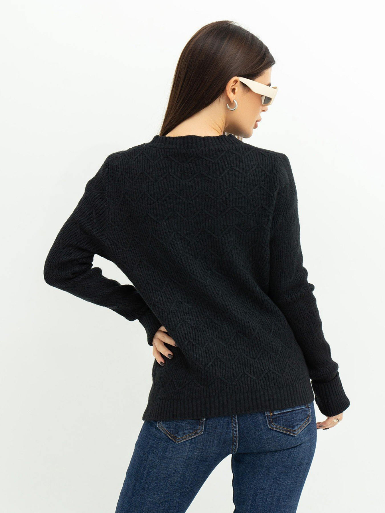 Свитры и кардиганы ISSA Plus модель WN20-371_black Фото
