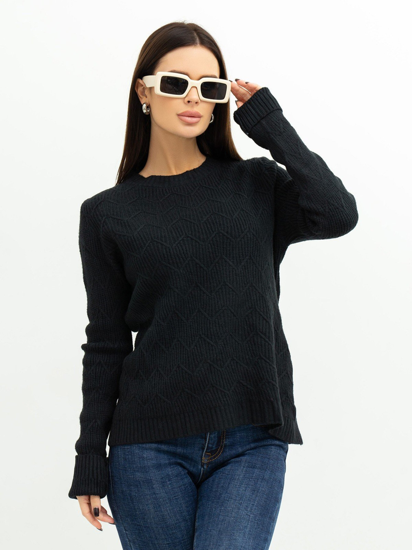 Свитры и кардиганы ISSA Plus модель WN20-371_black Фото