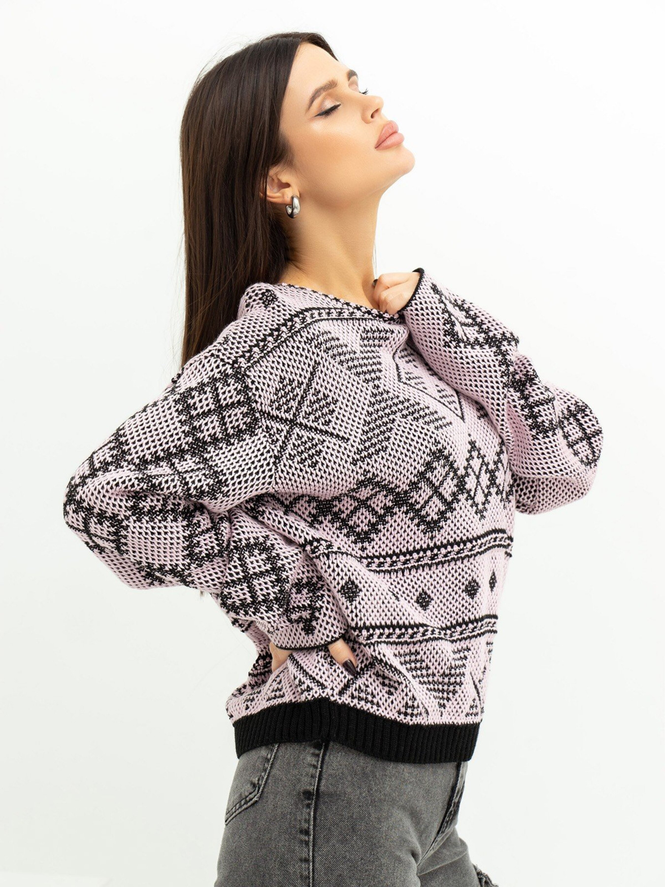 Свитры и кардиганы ISSA Plus модель WN20-372_pink Фото