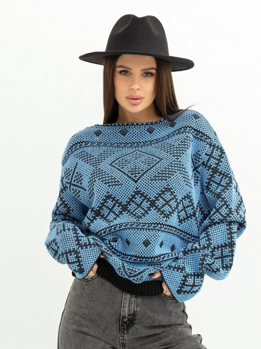 Свитры и кардиганы ISSA Plus модель WN20-372_blue Фото
