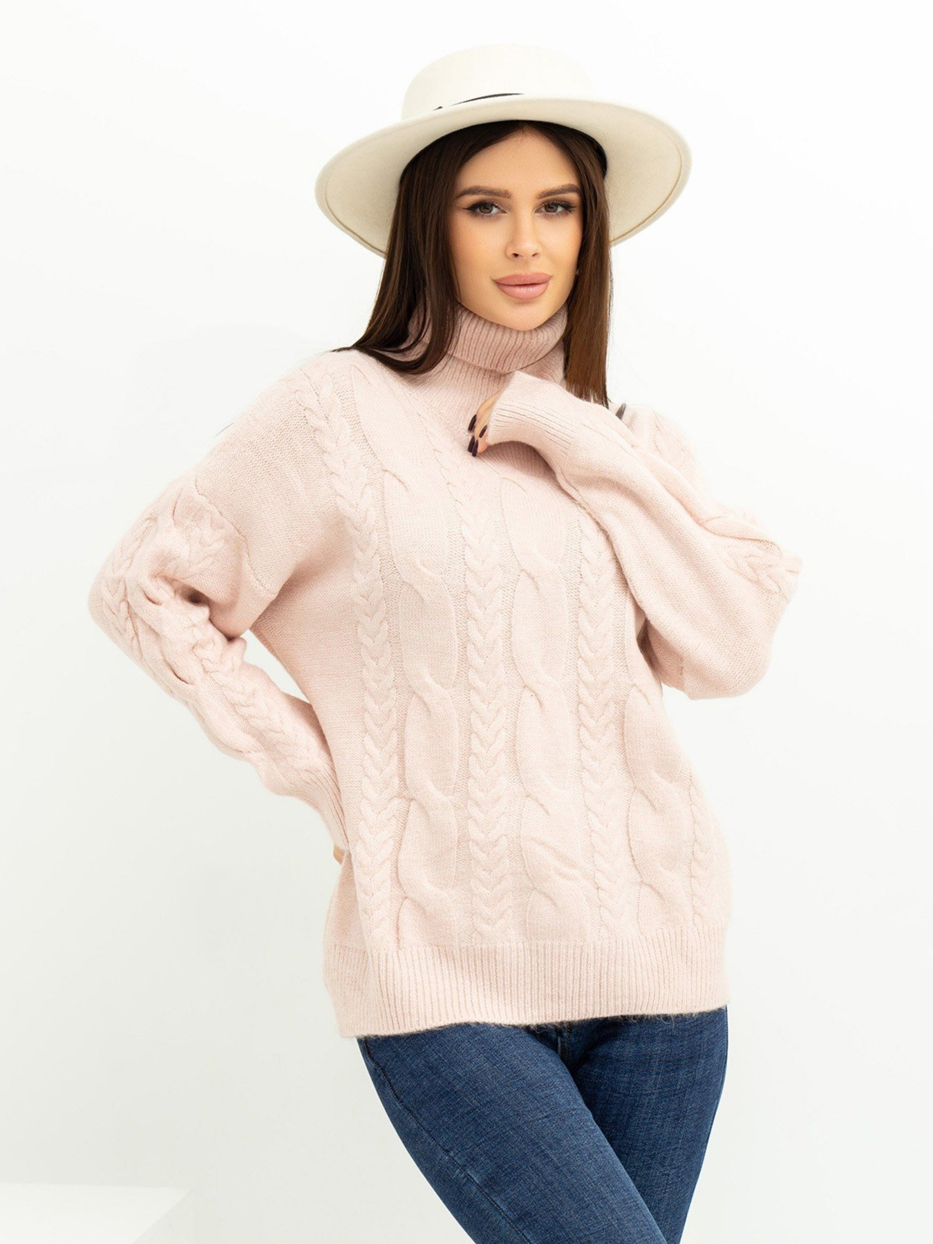 Свитры и кардиганы ISSA Plus модель WN20-379_pink Фото
