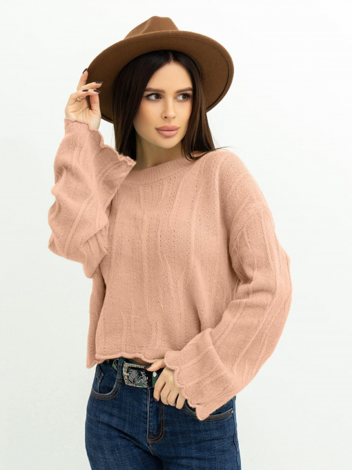 Свитры и кардиганы ISSA Plus модель WN20-381_peach Фото