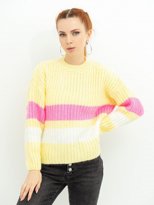 Свитры и кардиганы ISSA Plus модель WN20-383_yellow Фото
