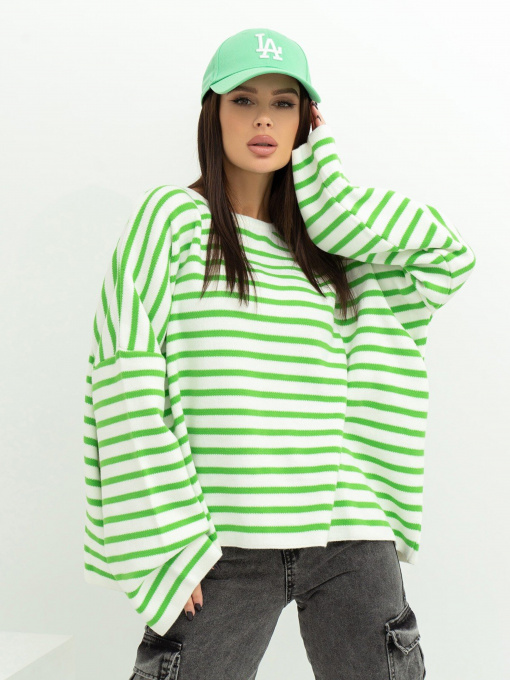 Свитры и кардиганы ISSA Plus модель WN20-385_whitegreen Фото