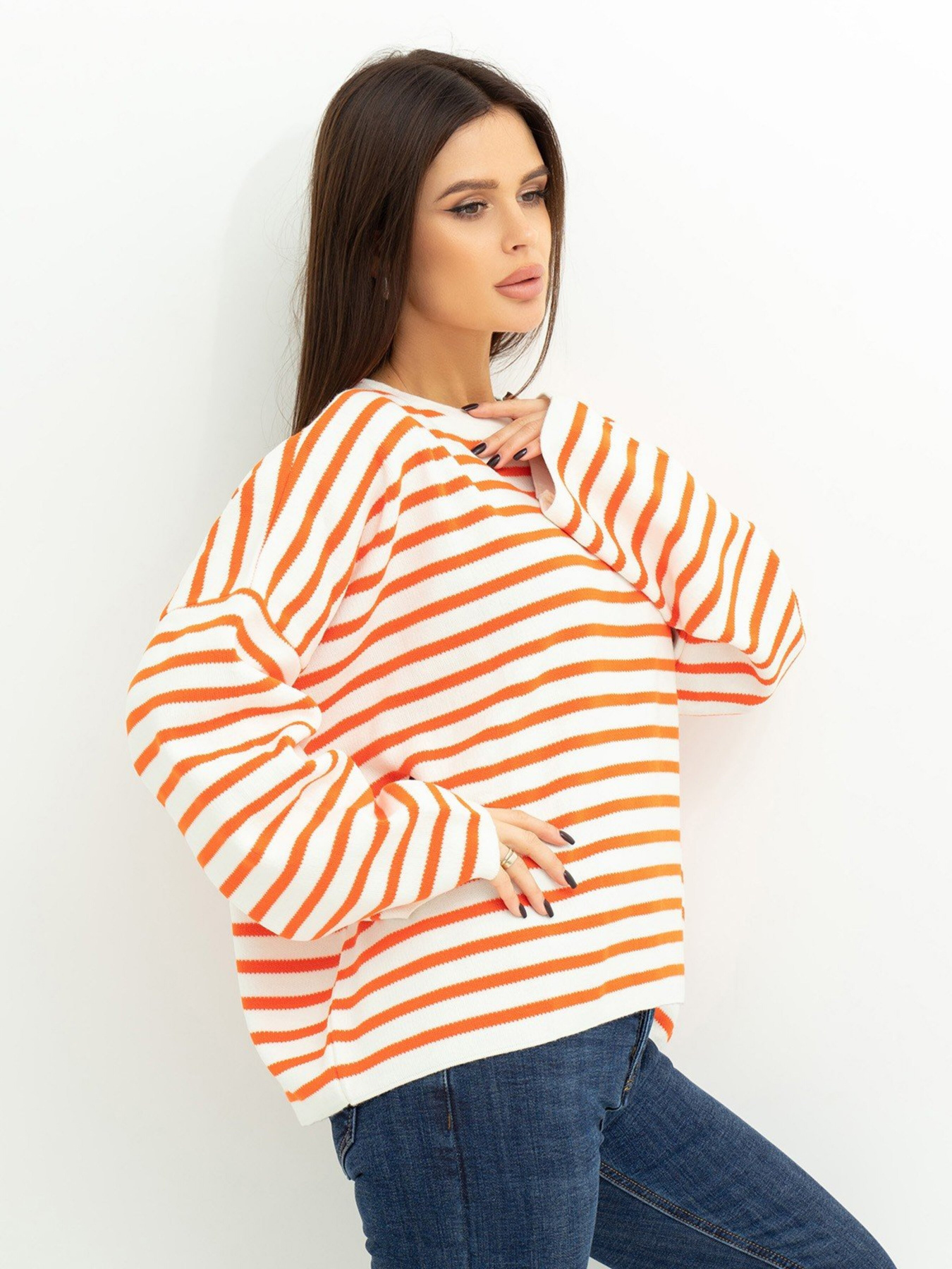 Свитры и кардиганы ISSA Plus модель WN20-385_whiteorange Фото