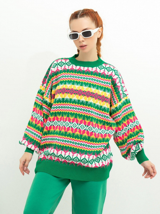 Свитры и кардиганы ISSA Plus модель WN20-389_green Фото