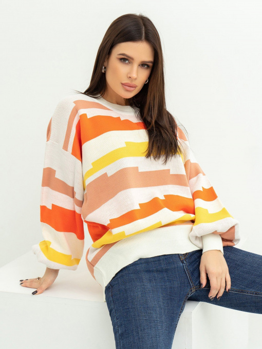 Свитры и кардиганы ISSA Plus модель WN20-390_whiteyellow Фото