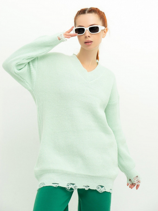 Свитры и кардиганы ISSA Plus модель WN20-393_mint Фото