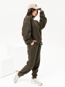 Костюми ISSA Plus модель 13638_khaki Фото