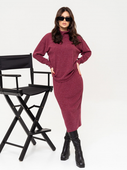 Костюмы ISSA Plus модель 13651_burgundy Фото