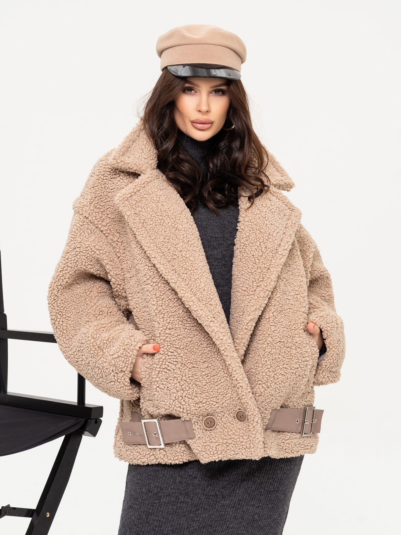 Куртки та дублянки ISSA Plus модель 13655_beige Фото