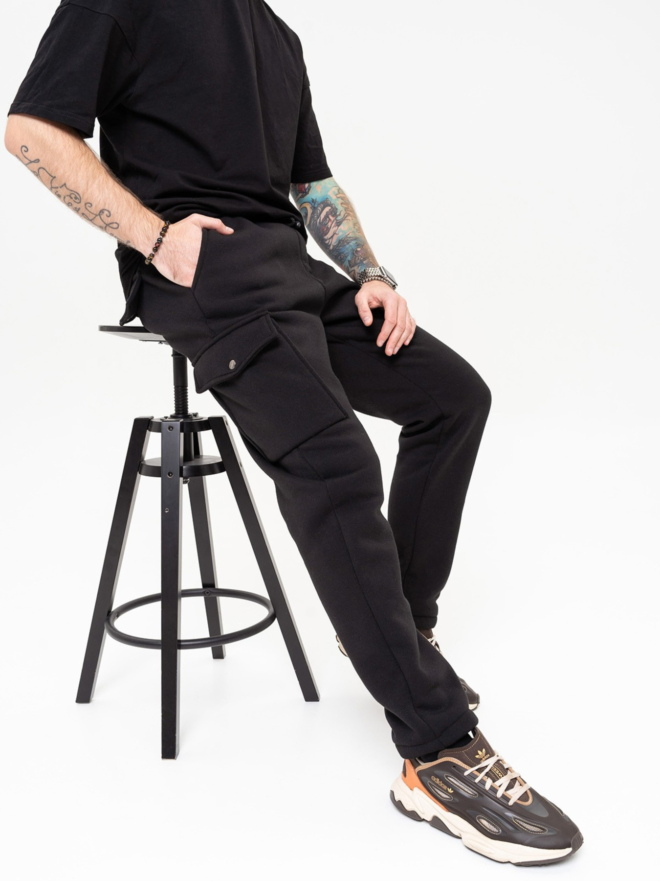 Брюки ISSA Plus модель GN-512_black Фото