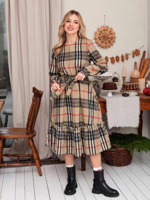 Платья ISSA Plus модель 13672_brown Фото